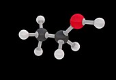 Ethanol molecule, illustration