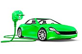 Electric car, illustration