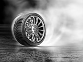 Car tyre, illustration