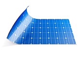 Flexible solar panel, illustration