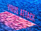 Virus attack sign, illustration