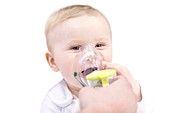 Baby using nebuliser