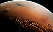 Mars, Tharsis and Valles Marineris, illustration