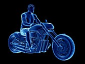 Illustration of a biker