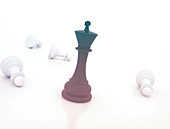 Chess king standing, illustration