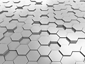 Hexagon pattern 3d background, illustration