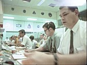 Apollo 11 mission control during Moon landing