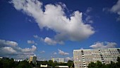 Clouds over flats, timelapse
