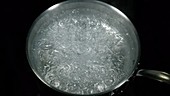 Boiling water in a pan, high-speed