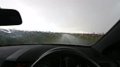 Rain on a car windscreen