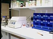 Scientist testing DNA samples
