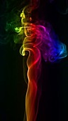 Coloured smoke, slow motion