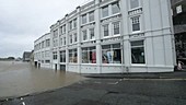 Storm Callum flooding, Carmarthen, UK, 2018