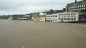 Storm Callum flooding, Carmarthen, UK, 2018