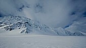 Clouds over mountain timelapse, Arctic