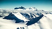 Cloud over mountain peaks timelapse, Arctic