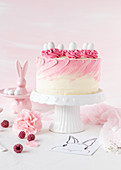 A raspberry and yoghurt Easter cake