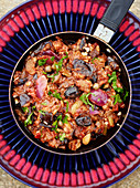 Wild boar ragout with olives