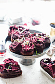 Brownies with blackcurrant