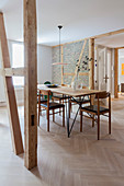 Dining area in open-plan interior