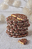 Stack of christmas cookies