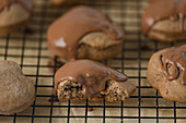 Gingerbread cookies glazed in chocolate
