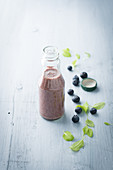 A blueberry and sorrel smoothie