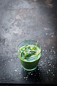 A matcha and cabbage smoothie
