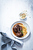 Oxtail with turnip puree