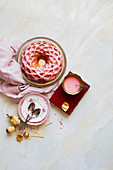 Orange Bundt Cake with blood orange glaze