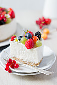 New York cheesecake with berries
