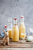 Eggnog made with oranges and tonka beans for Easter