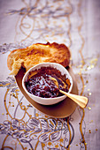 Berry jam and toast