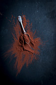 Cocoa powder with spoon