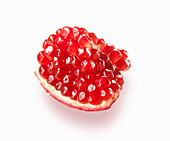 A piece of pomegranate with peel