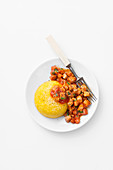Polenta with red wine meat ragout