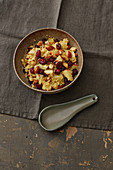 A millet bowl with cranberries