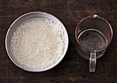 Rice being washed