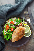Chicken breast fillet with salad
