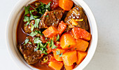 Caribbean beef and sweet potato curry