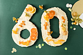 Kaffee-Nuss-Torte zum 60. Geburtstag