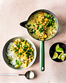 Chickpea and mango curry