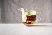 Raspberry and mint water