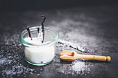 Vanilla sugar in a preserving jar