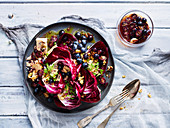 Port Cheddar and Radicchio Salad with Pickled Grapes