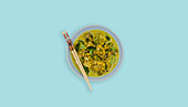 Curry mit Hähnchenfleisch, Brokkoli und Pilzen (Asien)