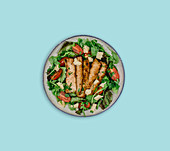 Geschnetzeltes mit Salat
