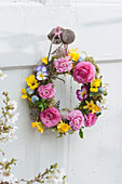 Spring flower door wreath
