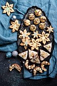 Variety of Christmas biscuits