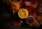Tomatoes and citrus fruit